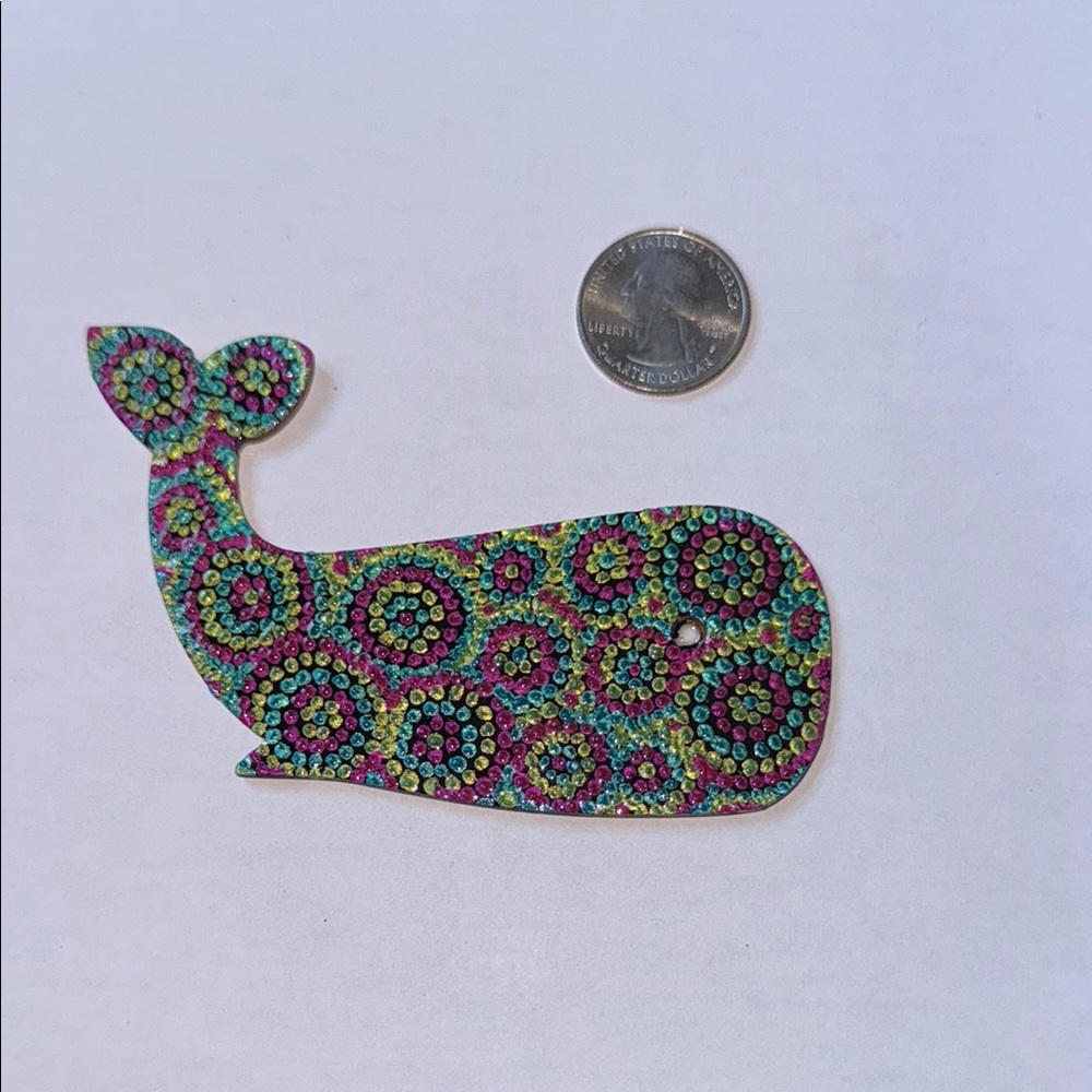 Colorful Hand Painted Elephant - Perfect for Keychains, Ornaments, Magnets, etc